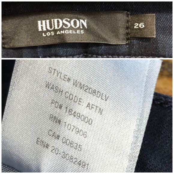 HUDSON - NWT - Sz 26 "Nico" Midrise Cigarette Jean/Grommet Detail in After Night - Picture 15 of 16